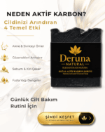 Aktif Karbon Sabunu | Akne & Sivilce ve Gözenek Karşıtı Detoks Bakım | 105g. - Görsel 2