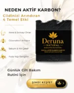 Aktif Karbon Sabunu | Akne & Sivilce ve Gözenek Karşıtı Detoks Bakım | 105g. - Görsel 2