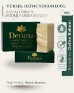 Defne Sabunu | Dökülme Karşıtı & Saç Derisi Arındırıcı Bakım | Hint Yağı Destekli | 105g.