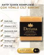 Kojik Asit Sabunu | Kolajen & Vitamin C ve E Destekli | Aydınlatıcı & Leke Karşıtı - Görsel 3